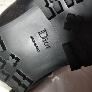 diorunit ankle boot in perforated calfskin leather